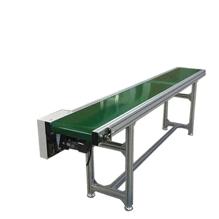 Adjustable speed control conveyor , 500x600mm green PVC belt.