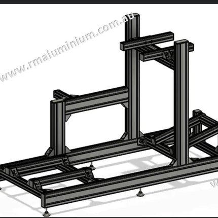 T slot aluminium profile Racing simulation rig - Frame Black